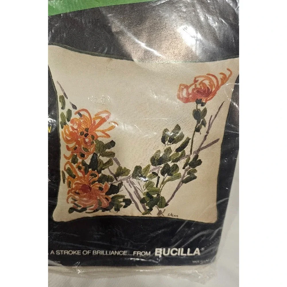 VTG Bucilla Vera Stitch Needlecraft Chrysanthemum 16